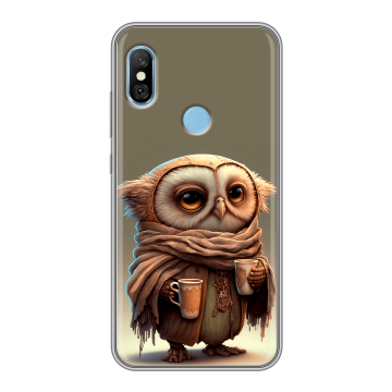 Пластиковый чехол на Xiaomi RedMi 6 Pro с принтом Сова Пластиковый чехол на Xiaomi RedMi 6 Pro с принтом Сова