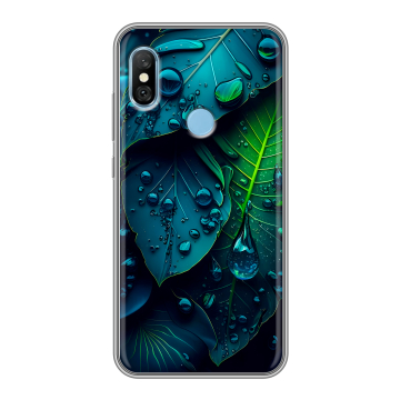 Пластиковый чехол на Xiaomi RedMi 6 Pro с принтом Листья Пластиковый чехол на Xiaomi RedMi 6 Pro с принтом Листья