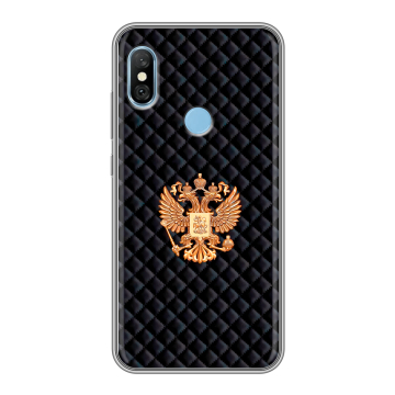 Пластиковый чехол на Xiaomi RedMi 6 Pro с принтом Герб России принт Пластиковый чехол на Xiaomi RedMi 6 Pro с принтом Герб России принт