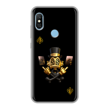 Пластиковый чехол на Xiaomi RedMi 6 Pro с принтом Золотой скрудж макдак Пластиковый чехол на Xiaomi RedMi 6 Pro с принтом Золотой скрудж макдак