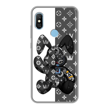 Пластиковый чехол на Xiaomi RedMi 6 Pro с принтом Луи робот Пластиковый чехол на Xiaomi RedMi 6 Pro с принтом Луи робот