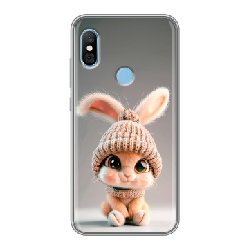 Пластиковый чехол на Xiaomi RedMi 6 Pro с принтом Кролик Пластиковый чехол на Xiaomi RedMi 6 Pro с принтом Кролик