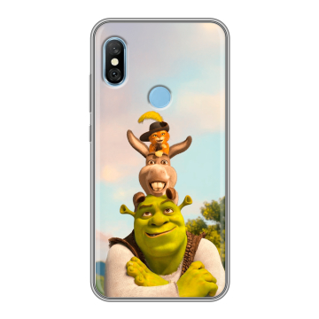 Пластиковый чехол на Xiaomi RedMi 6 Pro с принтом Шрек Shrek