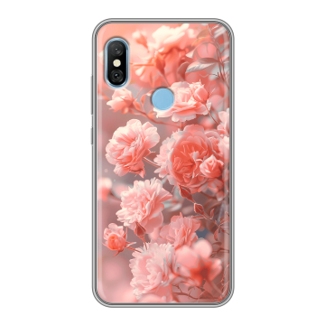 Пластиковый чехол на Xiaomi RedMi 6 Pro с принтом Розы цветы Пластиковый чехол на Xiaomi RedMi 6 Pro с принтом Розы цветы
