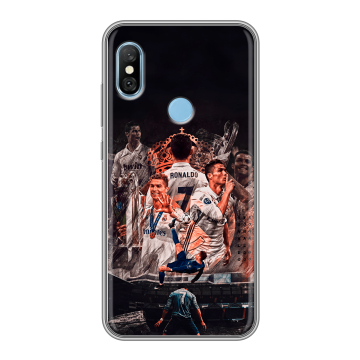 Пластиковый чехол на Xiaomi RedMi 6 Pro с принтом Реал Роналдо Real Ronaldo Пластиковый чехол на Xiaomi RedMi 6 Pro с принтом Реал Роналдо Real Ronaldo