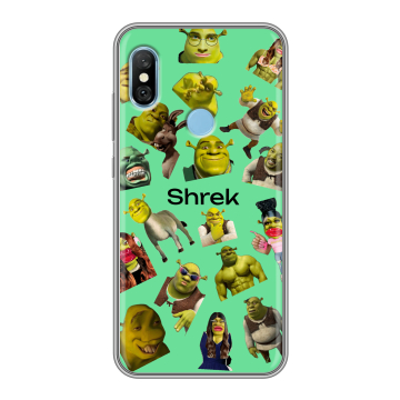 Пластиковый чехол на Xiaomi RedMi 6 Pro с принтом Шрек Shrek