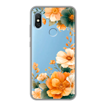 Пластиковый чехол на Xiaomi RedMi 6 Pro с принтом Цветы принт