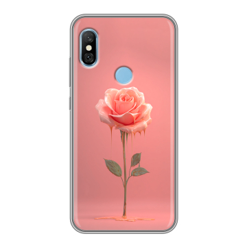 Пластиковый чехол на Xiaomi RedMi 6 Pro с принтом Розовая роза