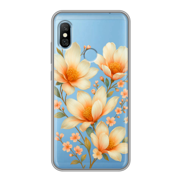 Пластиковый чехол на Xiaomi RedMi 6 Pro с принтом Цветы