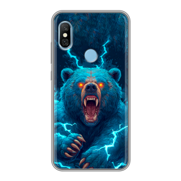 Пластиковый чехол на Xiaomi RedMi 6 Pro с принтом Медведь