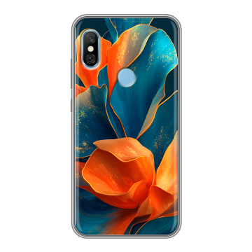 Пластиковый чехол на Xiaomi RedMi 6 Pro с принтом Цветы