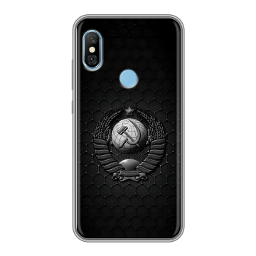 Пластиковый чехол на Xiaomi RedMi 6 Pro с принтом Герб Флаг СССР Пластиковый чехол на Xiaomi RedMi 6 Pro с принтом Герб Флаг СССР