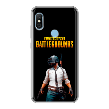 Пластиковый чехол на Xiaomi RedMi 6 Pro с принтом PUGB ПАГБ Пластиковый чехол на Xiaomi RedMi 6 Pro с принтом PUGB ПАГБ