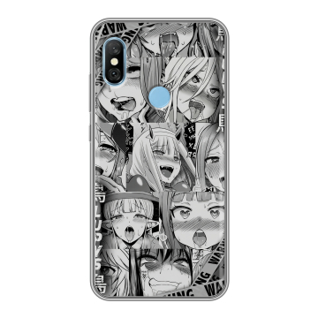 Пластиковый чехол на Xiaomi RedMi 6 Pro с принтом Ahegao Ахегао Аниме
