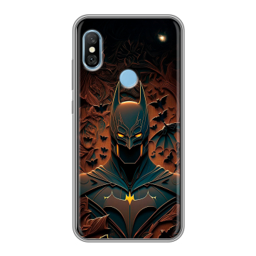 Пластиковый чехол на Xiaomi RedMi 6 Pro с принтом Batman Бэтмен