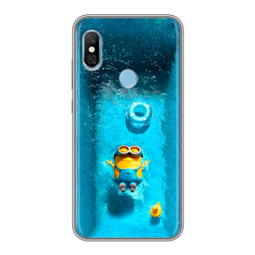 Пластиковый чехол на Xiaomi RedMi 6 Pro с принтом Миньоны Пластиковый чехол на Xiaomi RedMi 6 Pro с принтом Миньоны
