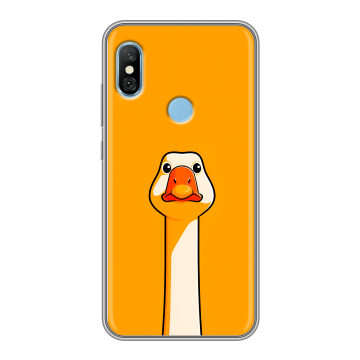 Пластиковый чехол на Xiaomi RedMi 6 Pro с принтом Смешная утка