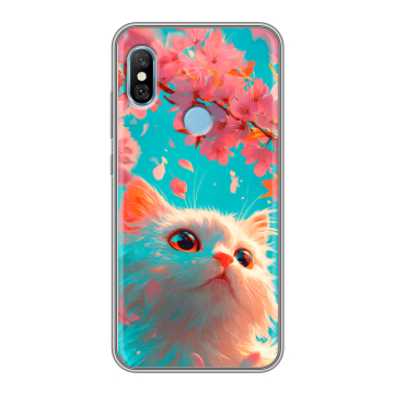 Пластиковый чехол на Xiaomi RedMi 6 Pro с принтом Красивый кот