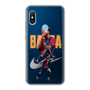 Пластиковый чехол на Xiaomi RedMi 6 Pro с принтом Барселона Barca Yamal Пластиковый чехол на Xiaomi RedMi 6 Pro с принтом Барселона Barca Yamal