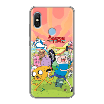 Пластиковый чехол на Xiaomi RedMi 6 Pro с принтом Adventure time Время приключений