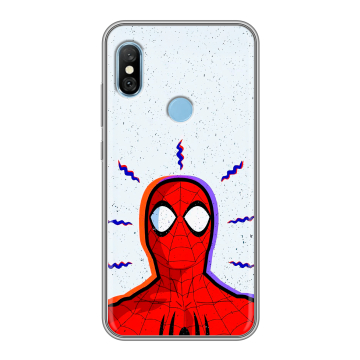 Пластиковый чехол на Xiaomi RedMi 6 Pro с принтом Spiderman Человек паук