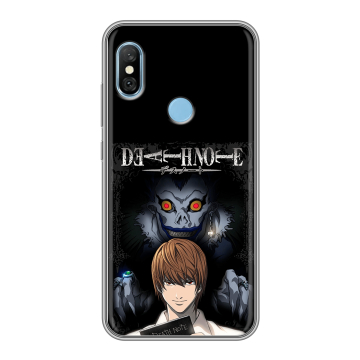 Пластиковый чехол на Xiaomi RedMi 6 Pro с принтом Death note Тетрадь смерти