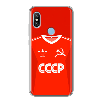 Пластиковый чехол на Xiaomi RedMi 6 Pro с принтом Флаг Герб СССР