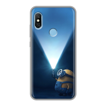 Пластиковый чехол на Xiaomi RedMi 6 Pro с принтом Миньоны Пластиковый чехол на Xiaomi RedMi 6 Pro с принтом Миньоны
