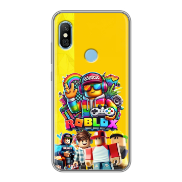 Пластиковый чехол на Xiaomi RedMi 6 Pro с принтом Roblox Роблокс Пластиковый чехол на Xiaomi RedMi 6 Pro с принтом Roblox Роблокс