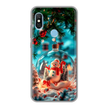 Пластиковый чехол на Xiaomi RedMi 6 Pro с принтом Новый год