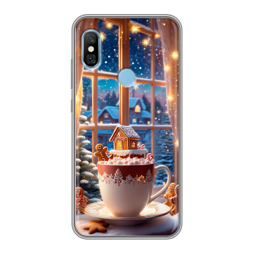 Пластиковый чехол на Xiaomi RedMi 6 Pro с принтом Новый год
