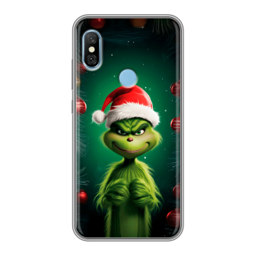 Пластиковый чехол на Xiaomi RedMi 6 Pro с принтом Гринч Новый год Рождество