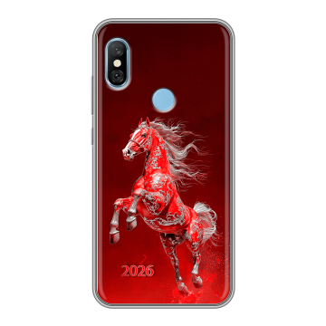 Пластиковый чехол на Xiaomi RedMi 6 Pro с принтом Новый год