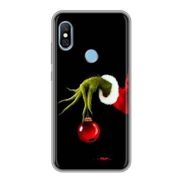 Пластиковый чехол на Xiaomi RedMi 6 Pro с принтом Новый год Гринч