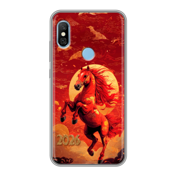 Пластиковый чехол на Xiaomi RedMi 6 Pro с принтом Новый год