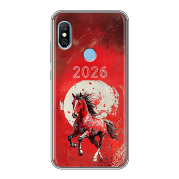 Пластиковый чехол на Xiaomi RedMi 6 Pro с принтом Новый год