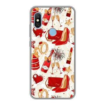 Пластиковый чехол на Xiaomi RedMi 6 Pro с принтом Новый год