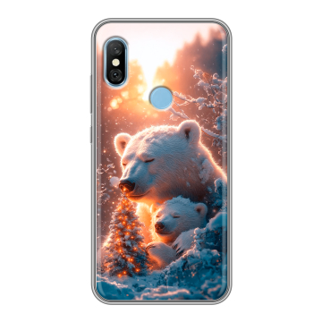 Пластиковый чехол на Xiaomi RedMi 6 Pro с принтом Новый год