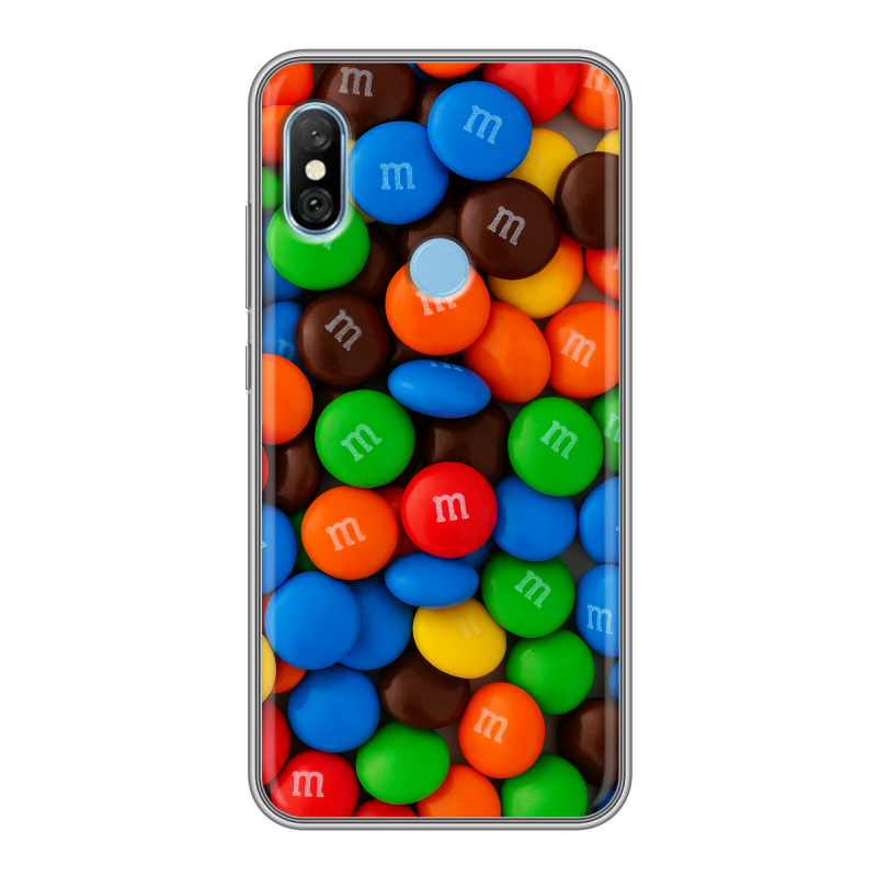 Пластиковый чехол на Xiaomi RedMi 6 Pro с принтом Конфеты Пластиковый чехол на Xiaomi RedMi 6 Pro с принтом Конфеты