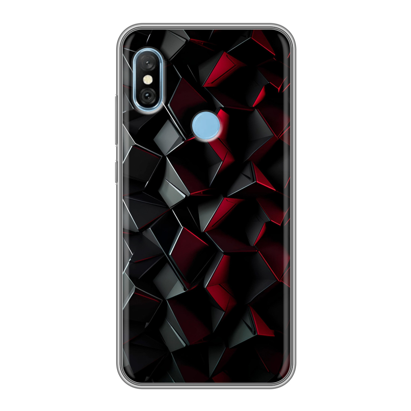 Пластиковый чехол на Xiaomi RedMi 6 Pro с принтом Абстракция Пластиковый чехол на Xiaomi RedMi 6 Pro с принтом Абстракция