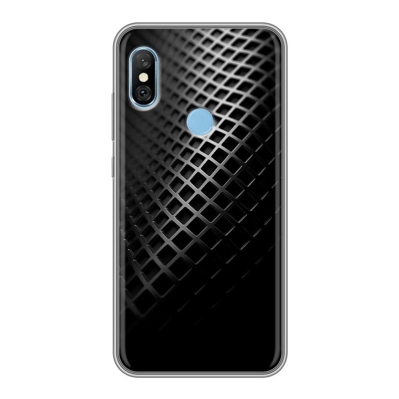 Пластиковый чехол на Xiaomi RedMi 6 Pro с принтом Текстура металла Пластиковый чехол на Xiaomi RedMi 6 Pro с принтом Текстура металла