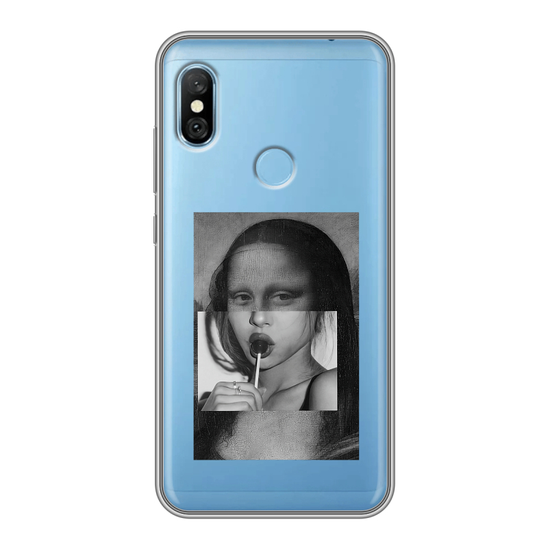 Пластиковый чехол на Xiaomi RedMi 6 Pro с принтом Мона Лиза Пластиковый чехол на Xiaomi RedMi 6 Pro с принтом Мона Лиза