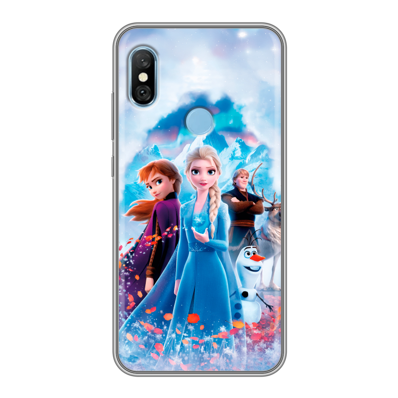 Пластиковый чехол на Xiaomi RedMi 6 Pro с принтом Холодное сердце Frozen Пластиковый чехол на Xiaomi RedMi 6 Pro с принтом Холодное сердце Frozen