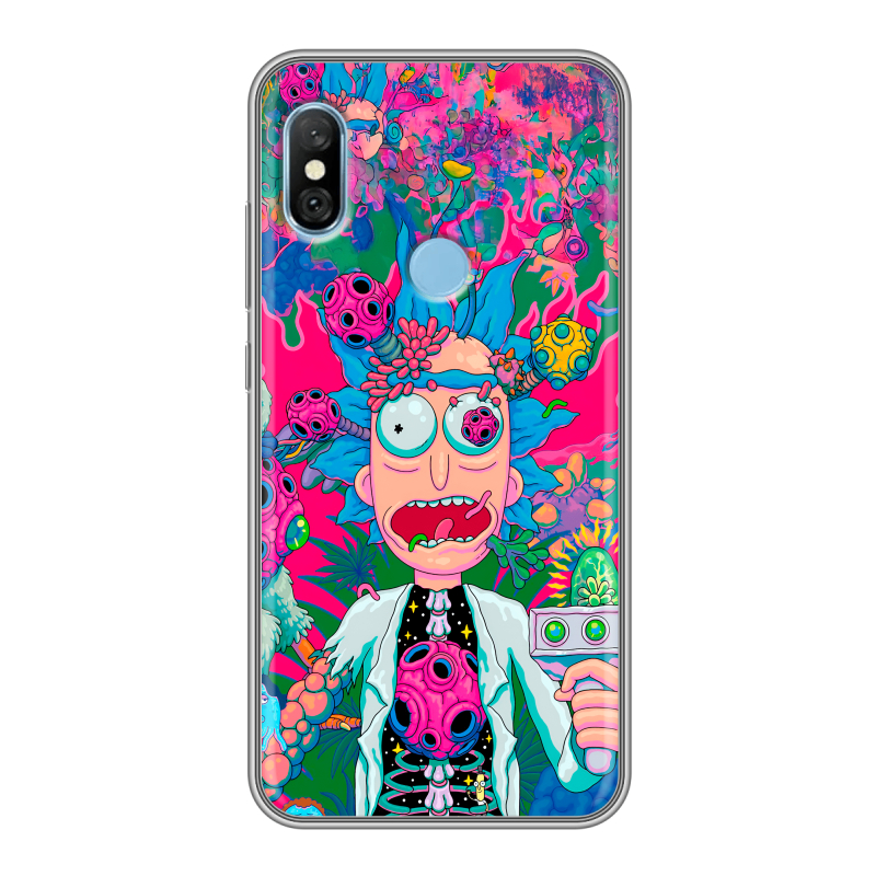 Пластиковый чехол на Xiaomi RedMi 6 Pro с принтом Рик и Морти Rick Morty Пластиковый чехол на Xiaomi RedMi 6 Pro с принтом Рик и Морти Rick Morty