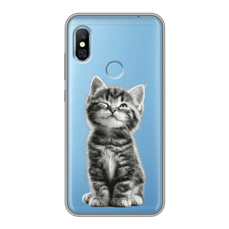 Пластиковый чехол на Xiaomi RedMi 6 Pro с принтом Котенок Пластиковый чехол на Xiaomi RedMi 6 Pro с принтом Котенок