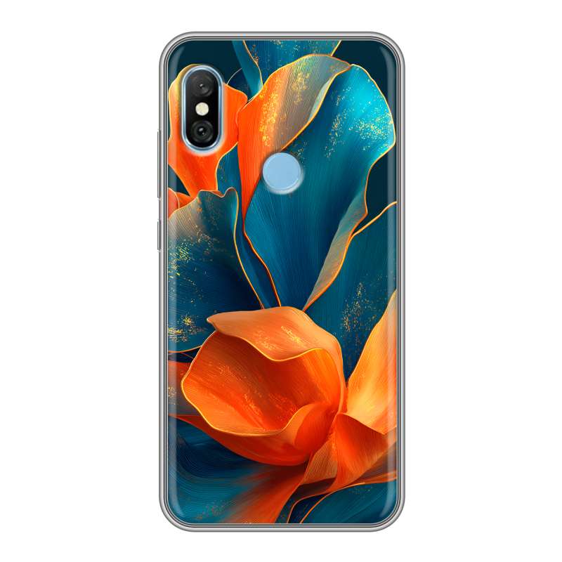 Пластиковый чехол на Xiaomi RedMi 6 Pro с принтом Цветы Пластиковый чехол на Xiaomi RedMi 6 Pro с принтом Цветы