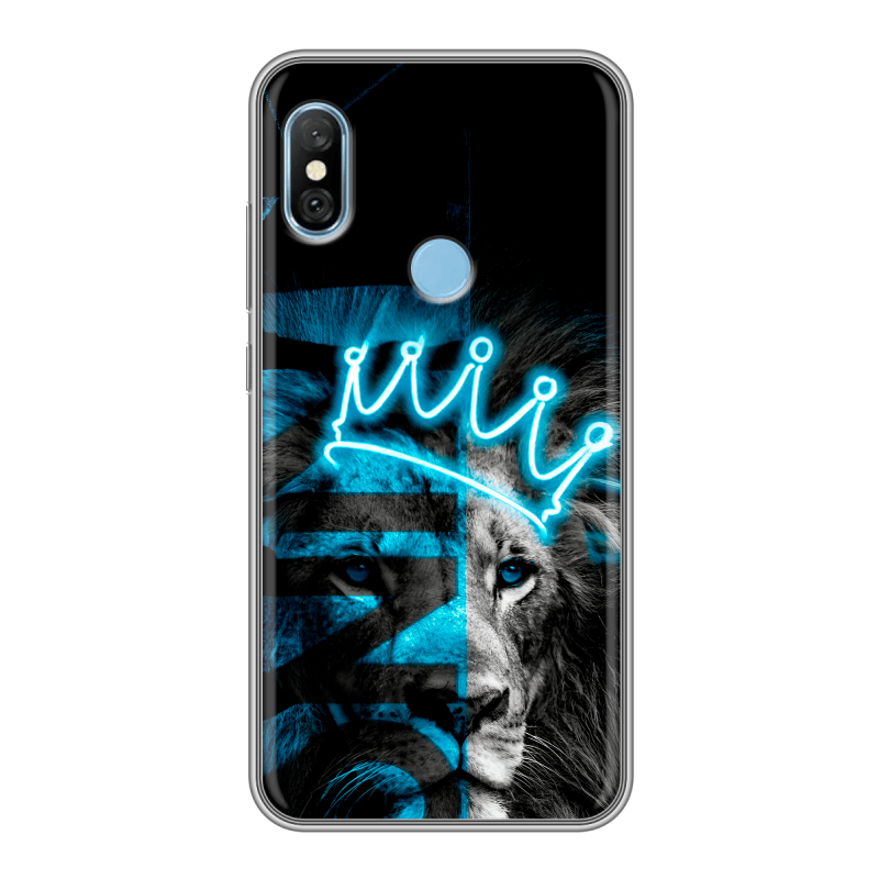 Пластиковый чехол на Xiaomi RedMi 6 Pro с принтом Король лев Пластиковый чехол на Xiaomi RedMi 6 Pro с принтом Король лев