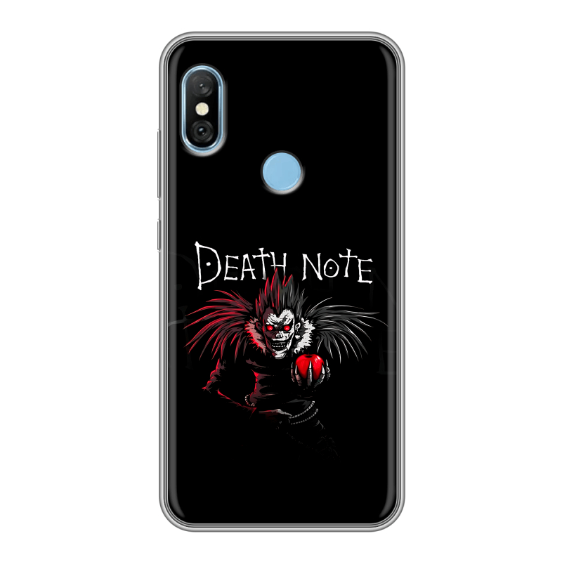 Пластиковый чехол на Xiaomi RedMi 6 Pro с принтом Death note Тетрадь смерти Пластиковый чехол на Xiaomi RedMi 6 Pro с принтом Death note Тетрадь смерти