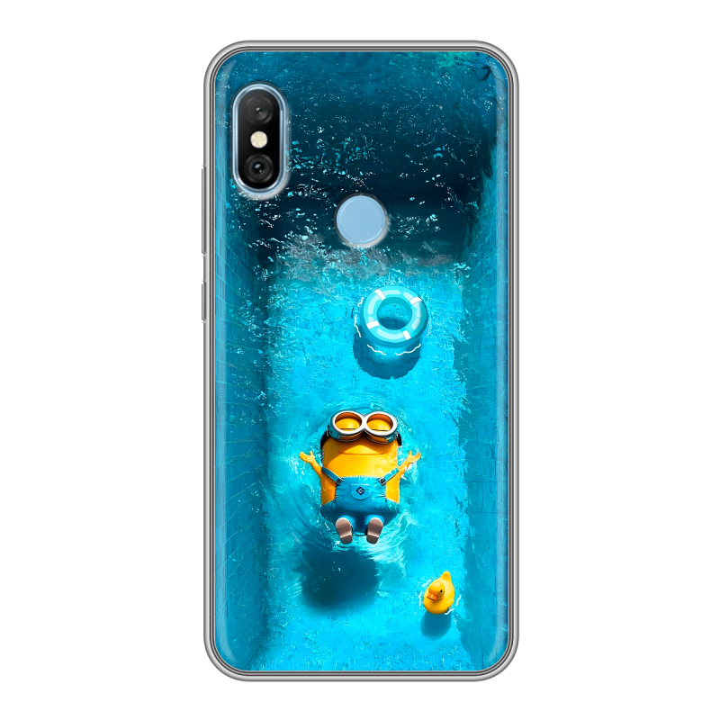 Пластиковый чехол на Xiaomi RedMi 6 Pro с принтом Миньоны Пластиковый чехол на Xiaomi RedMi 6 Pro с принтом Миньоны