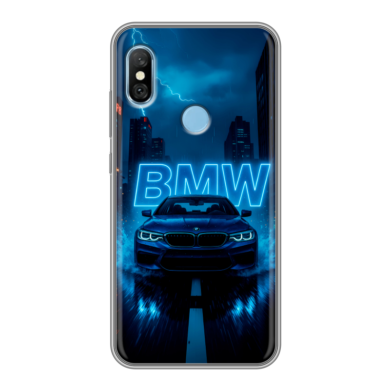 Пластиковый чехол на Xiaomi RedMi 6 Pro с принтом BMW БМВ Пластиковый чехол на Xiaomi RedMi 6 Pro с принтом BMW БМВ